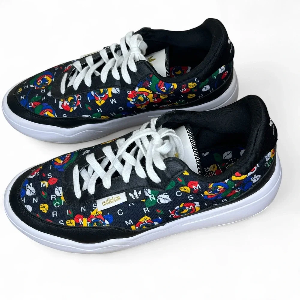 Adidas Rich Mnisi Her Court Multi-Color Graphic Print Sneakers GW9569 10 Womens